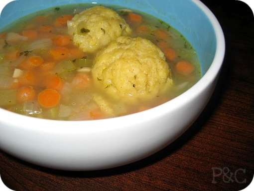 Matzo Ball Soup with Vegetables