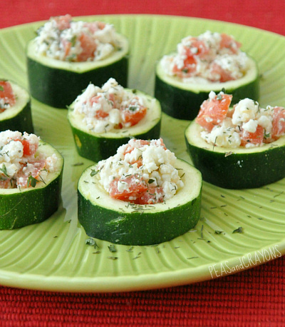 These baked bruschetta zucchini cups make a perfect low carb party appetizer. Light, healthy and delicious, they're packed with tomatoes, herbs, and feta and baked to bubbly perfection!