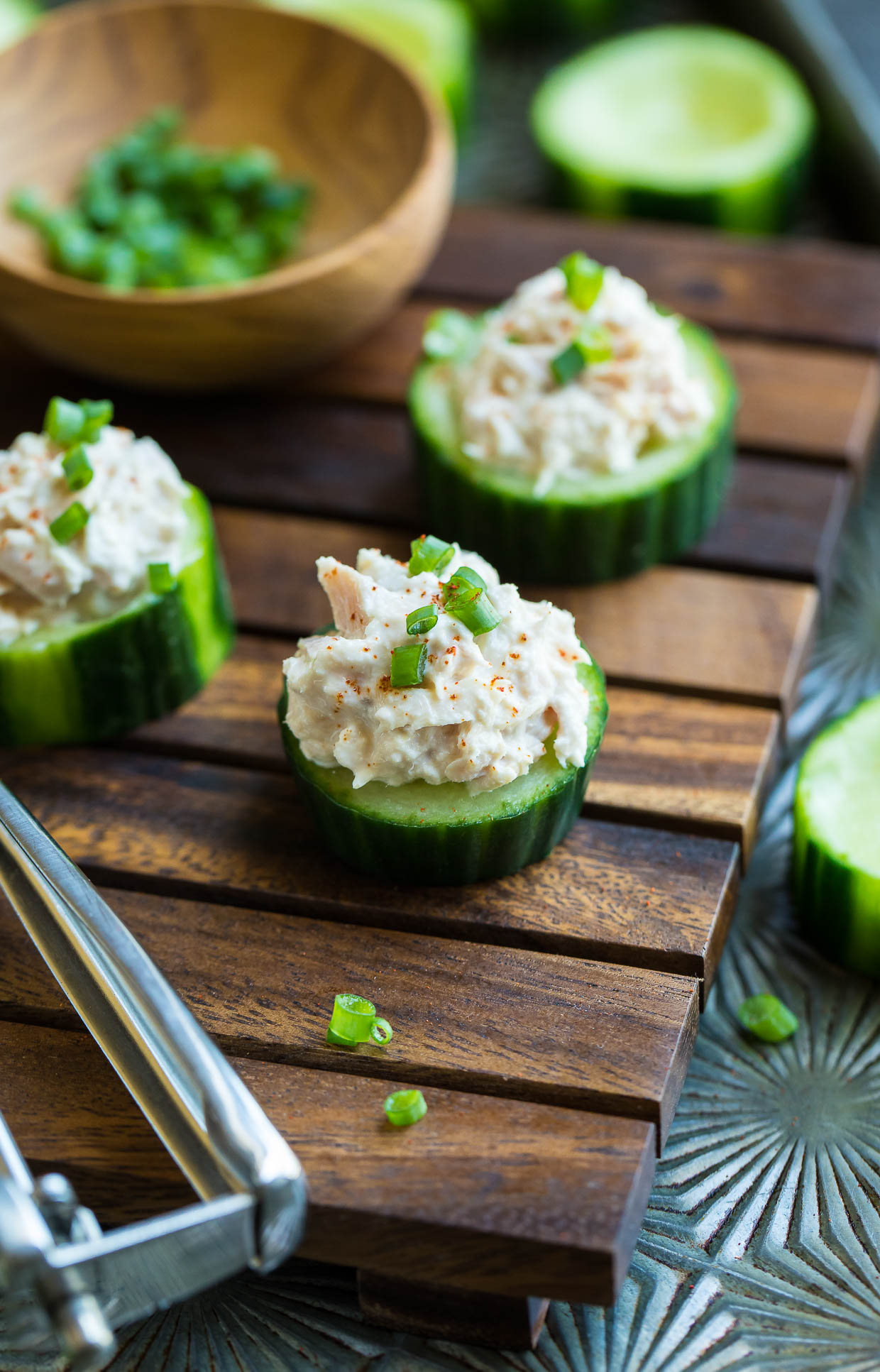 Tuna Salad Cucumber Cups