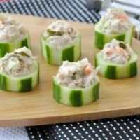 Tuna Salad Cucumber Cups