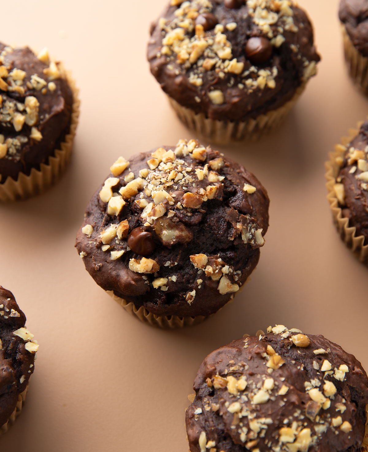 Chocolate Cake Mix Muffins with Pumpkin and Zucchini