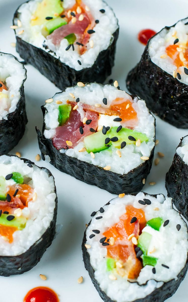 An easy-to-follow homemade sushi tutorial with lots of tips, tricks, and photos to help you roll like a pro along with sushi roll and sauce recipes galore!
