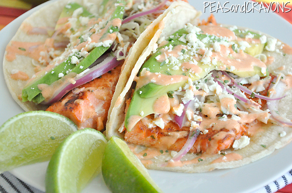 Seared Salmon Fish Tacos - THE BEST!