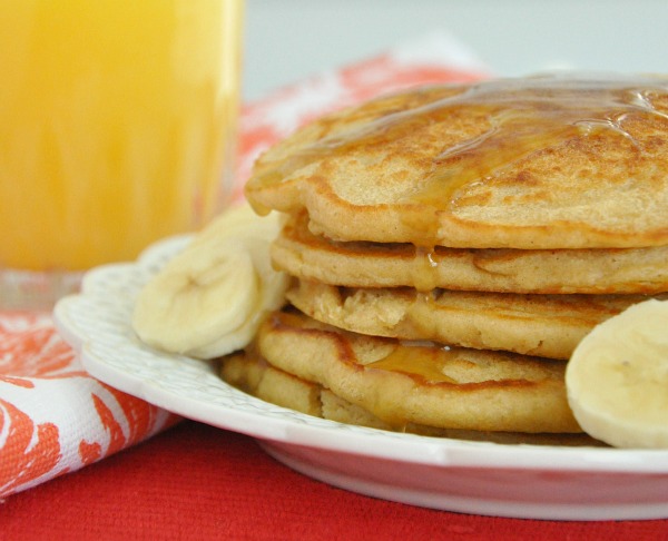 Whole Wheat Pancakes with Maple Syrup