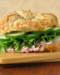 Cranberry Croissant Veggie Sandwich: the perfect use for leftover cranberry sauce!
