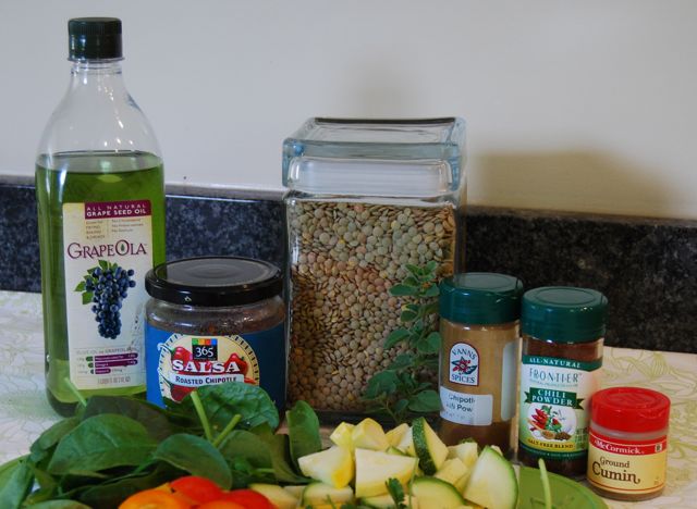 Chipotle Lentil Fajita Bowls