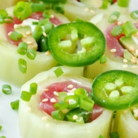 Homemade Cucumber Rolls :: Tasty homemade sushi rolls with no rice!