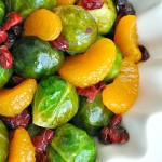Cranberry Clementine Brussels Sprouts with Blood Orange Brown Sugar Glaze :: the perfect side dish for the holidays!
