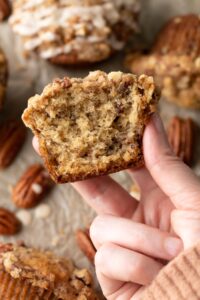 Banana Nut Muffins with Pecan Streusel