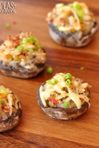 Crab Stuffed Mushrooms with Garlic and Cheese