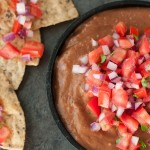Healthy Chipotle Black Bean Dip with Homemade Pico de Gallo --- vegan + GF