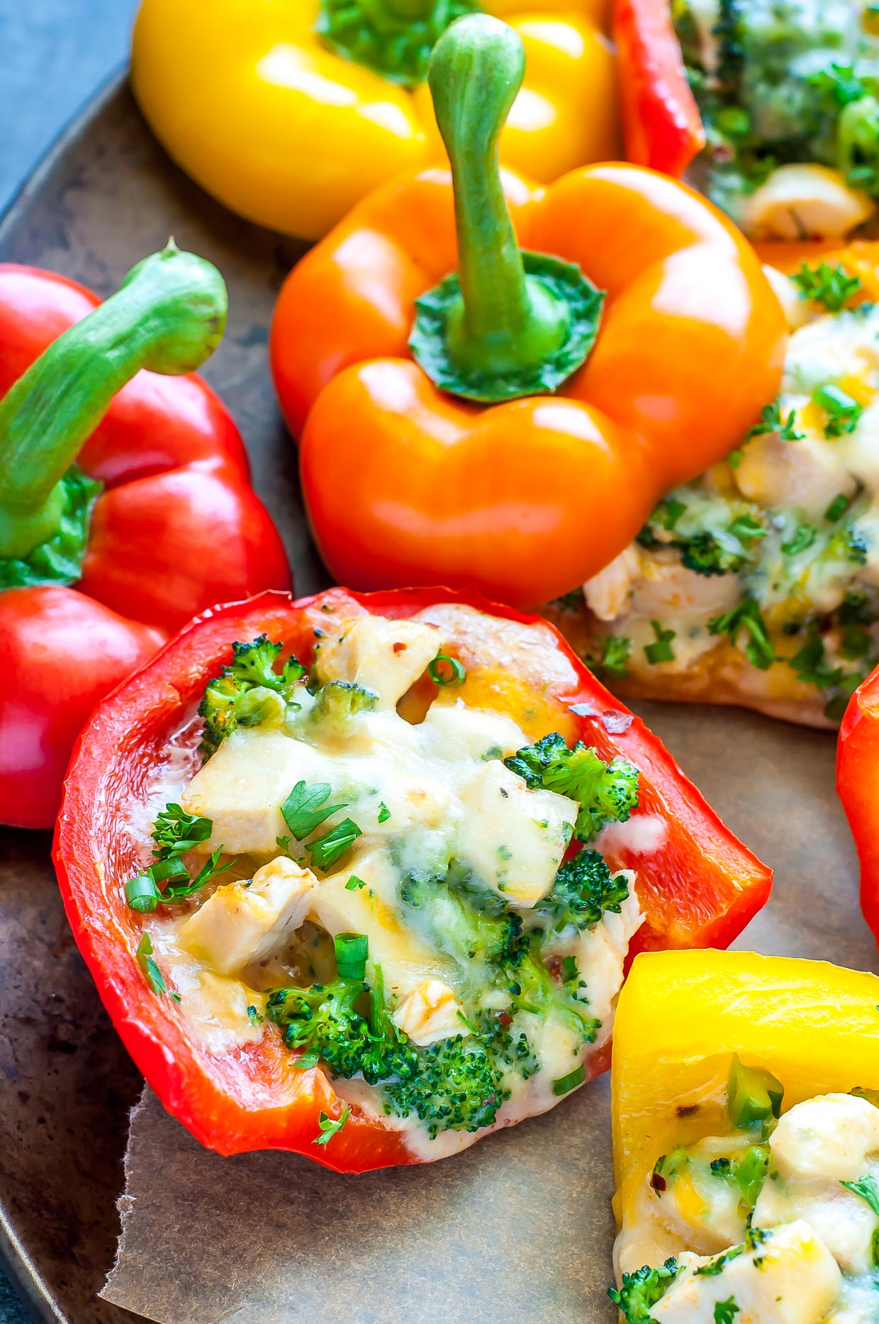 Cheesy Chicken and Broccoli Stuffed Peppers Recipe