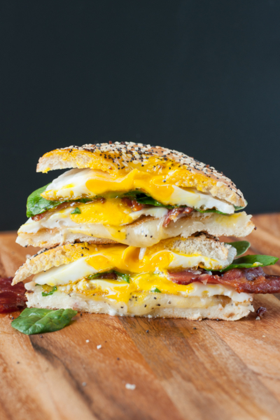 Everything Bagel Grilled Cheese Breakfast Sandwich