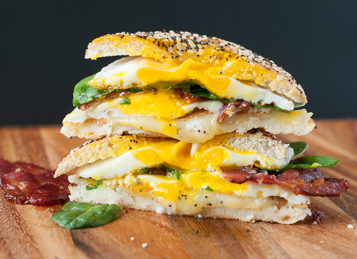 Everything Bagel Grilled Cheese Breakfast Sandwich | Peas and Crayons