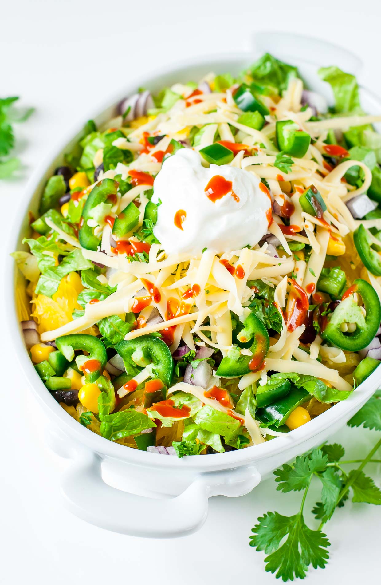 These tasty Spaghetti Squash Burrito Bowls taste just like Chipotle's uber-addictive burrito bowls and are loaded with healthy whole food ingredients!