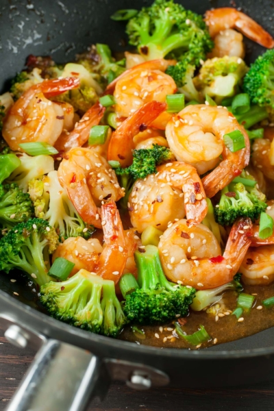 Szechuan Shrimp and Broccoli