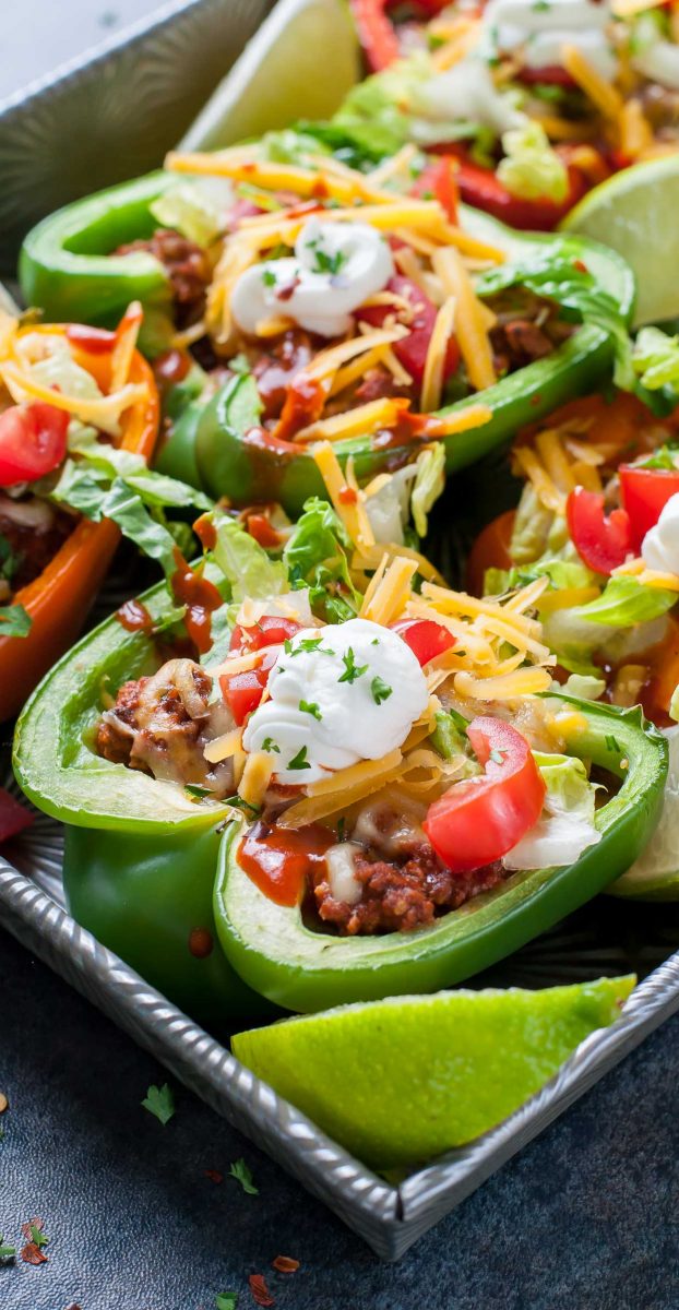 Take taco night to the next level with these Baked Bell Pepper Tacos!