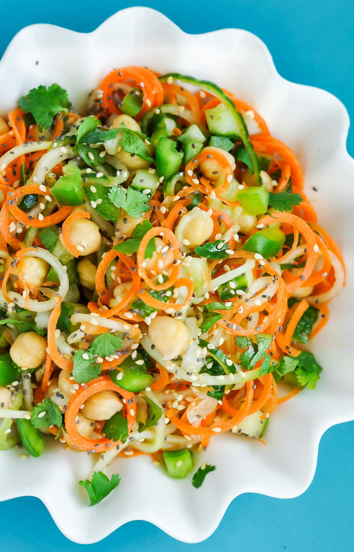 Sweet and Sour Thai Carrot and Cucumber Noodle Salad