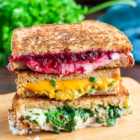 Vegan Grilled Cheese - Three Ways! Each easy cheesy sandwiches features 100% vegan cheese in all it's melty, stretchy glory!