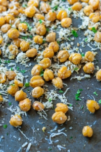 Crispy Roasted Parmesan Chickpeas