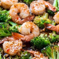 Sheet Pan Honey Garlic Shrimp and Broccoli