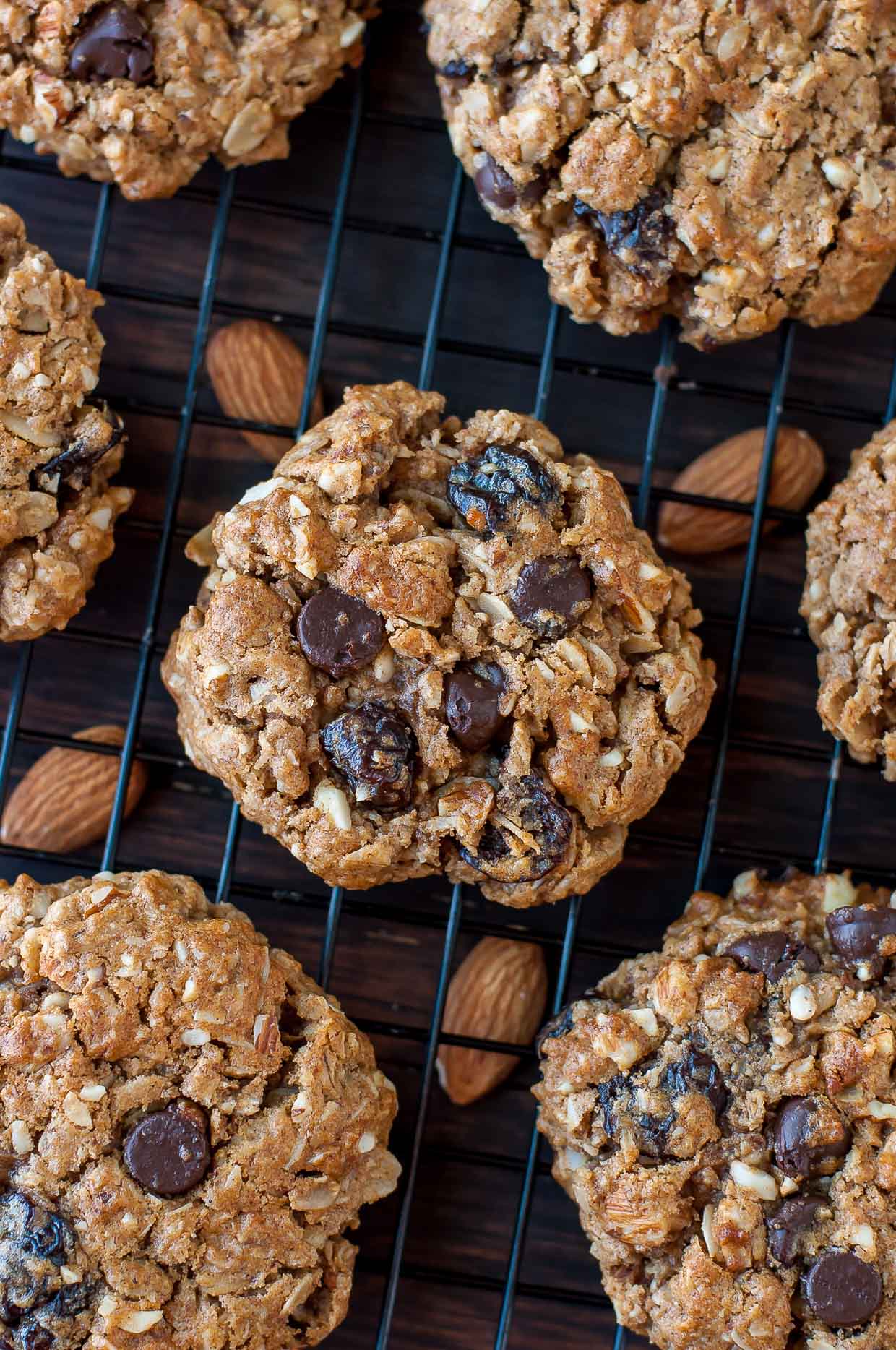 C is for COOKIES!!!!! These healthy Gluten-Free Chocolate Cherry Oatmeal Cookies are packed with simple ingredients for a delicious snack that'll help you power through your day!