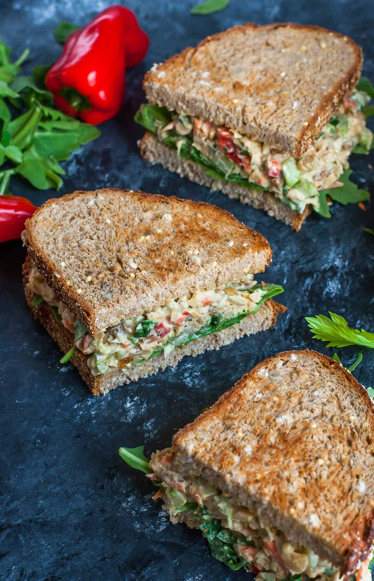 Smashed Chickpea Sandwiches