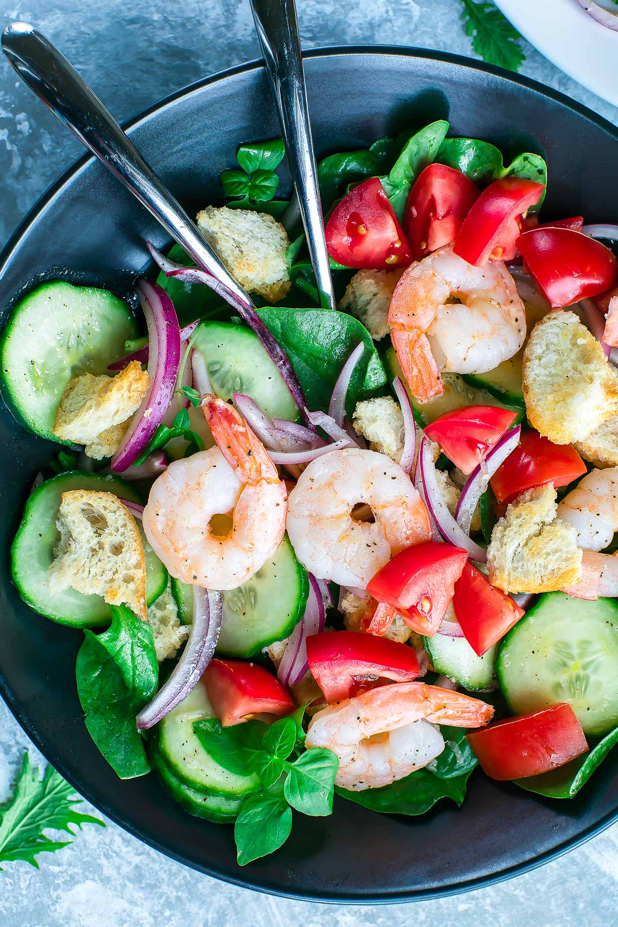 Shrimp Panzanella Salad