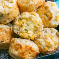 Savory Cheddar Muffins with Basil and Scallions