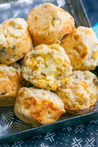 Savory Cheddar Muffins with Basil and Scallions