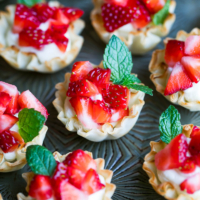 Whipped Feta Strawberry Phyllo Cups