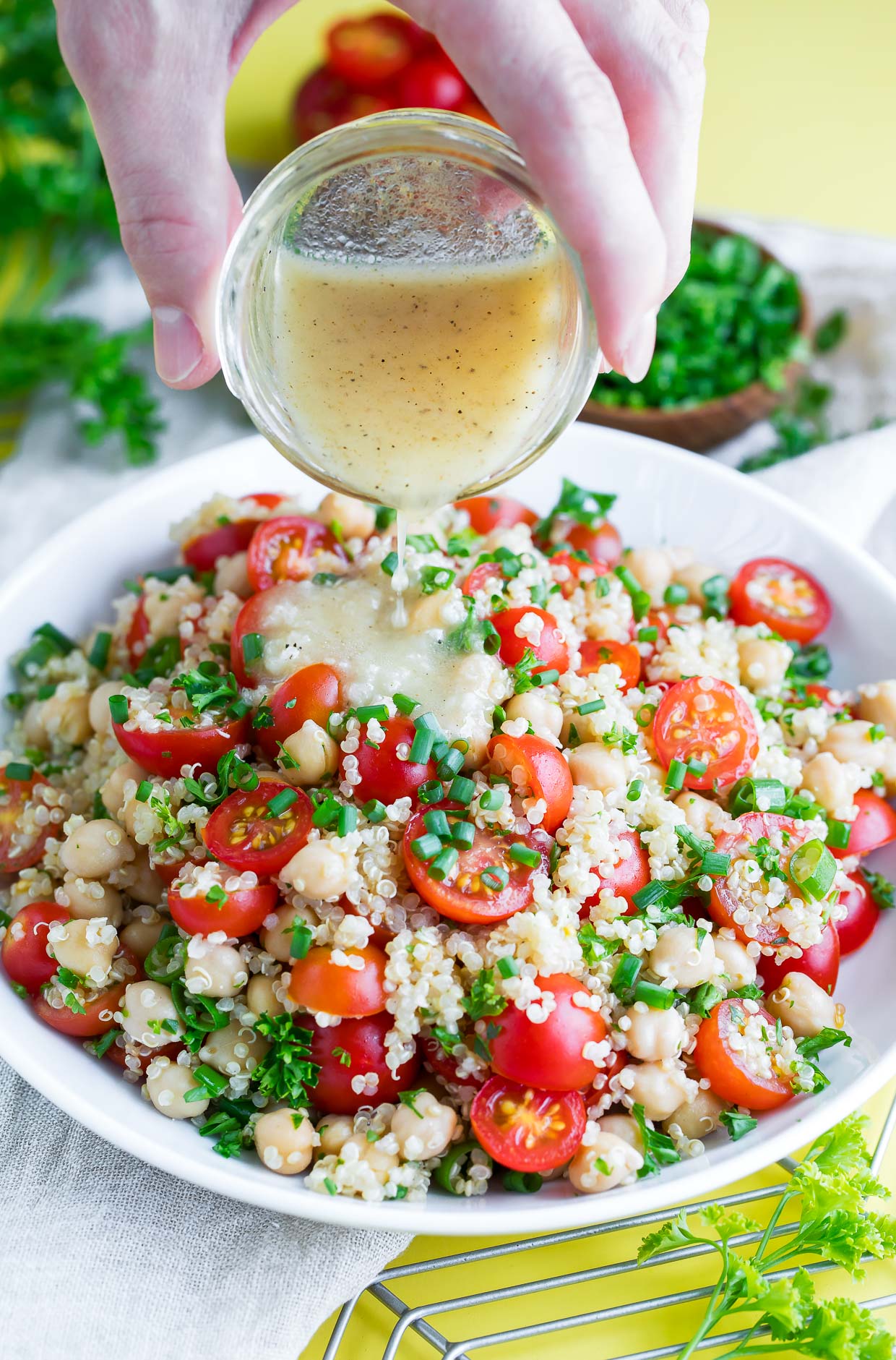 Tomato Quinoa Salad Recipe - Vegan and Gluten-Free - Peas and Crayons