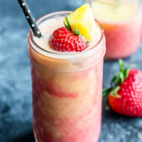 Tropical Pineapple Strawberry Swirl Smoothie Recipe
