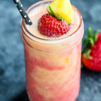 Tropical Pineapple Strawberry Swirl Smoothie