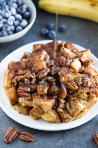 Instant Pot French Toast Casserole with Maple Syrup
