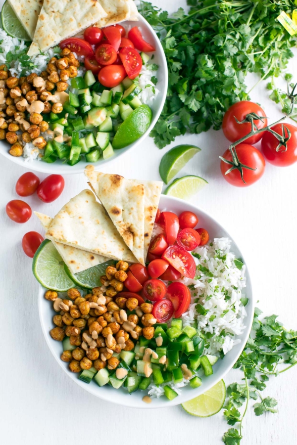 Chickpea Shawarma Bowls with Tahini Sauce