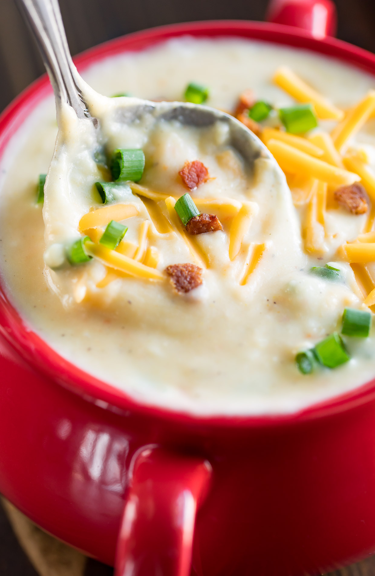 Creamy Potato Soup with Bacon and Cheddar Recipe