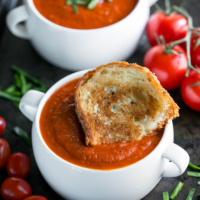 Instant Pot Tomato Soup with Grilled Cheese