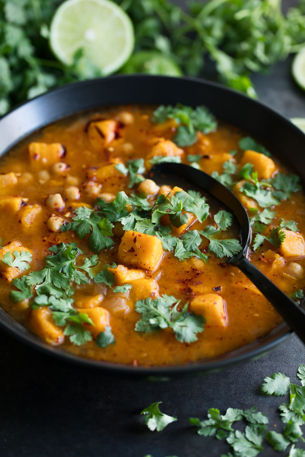 Spicy Moroccan Sweet Potato Soup 