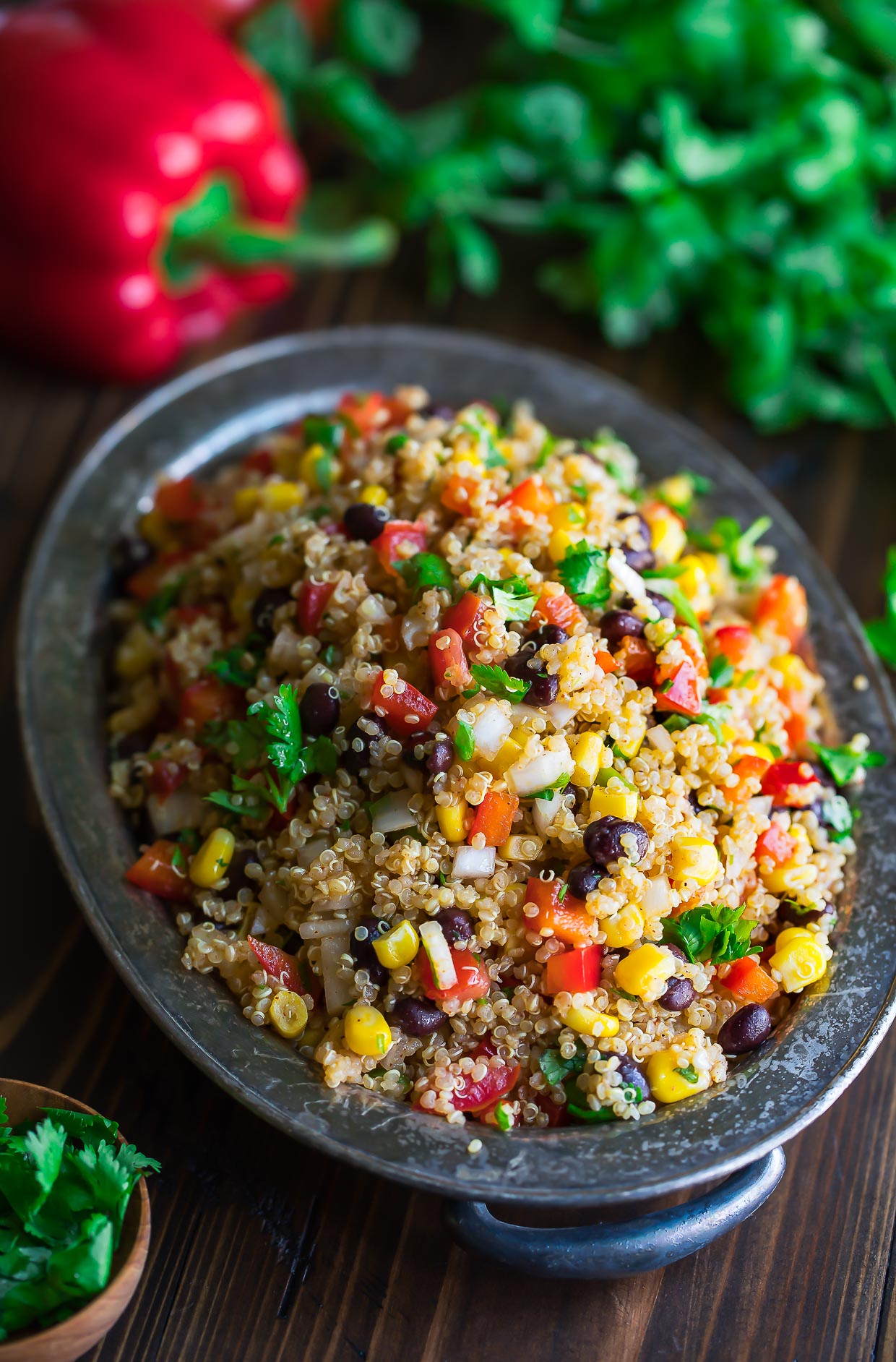 Mexican Quinoa Salad With Chili Lime Dressing Peas And Crayons