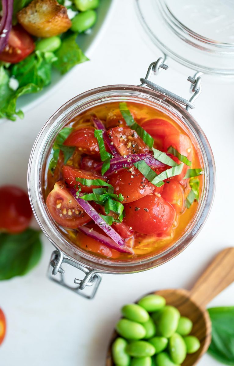 Marinated Tomatoes with Onion and Basil