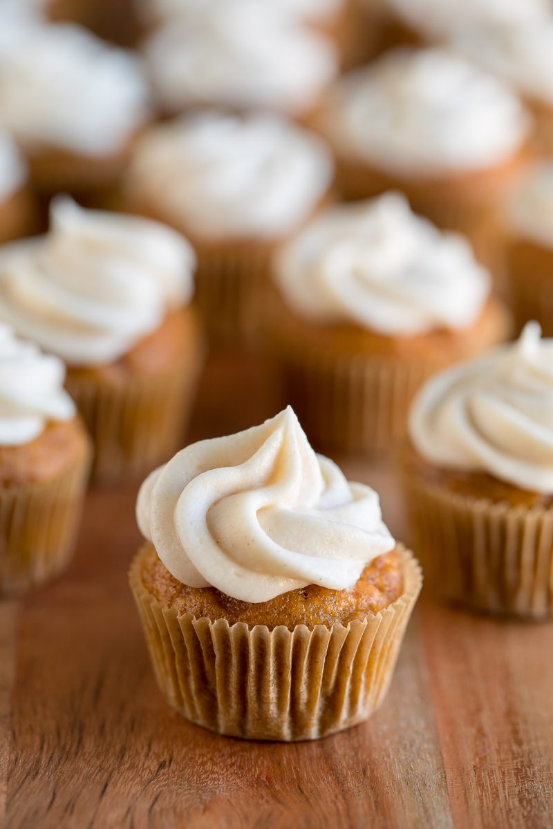 Frosted Mini Pumpkin Cupcakes