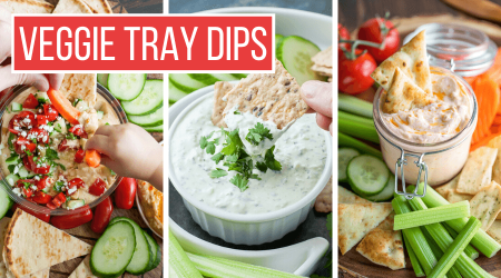Easy Veggie Tray with Dip - Peas and Crayons Blog