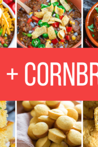 Chili and Cornbread Recipes Collage