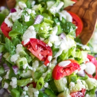 Mediterranean Chopped Salad with Creamy Greek Dressing