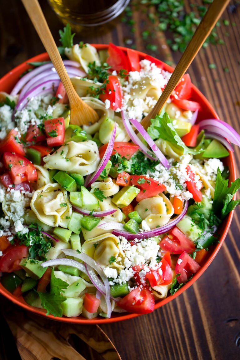 Greek Tortellini Pasta Salad Recipe Peas and Crayons