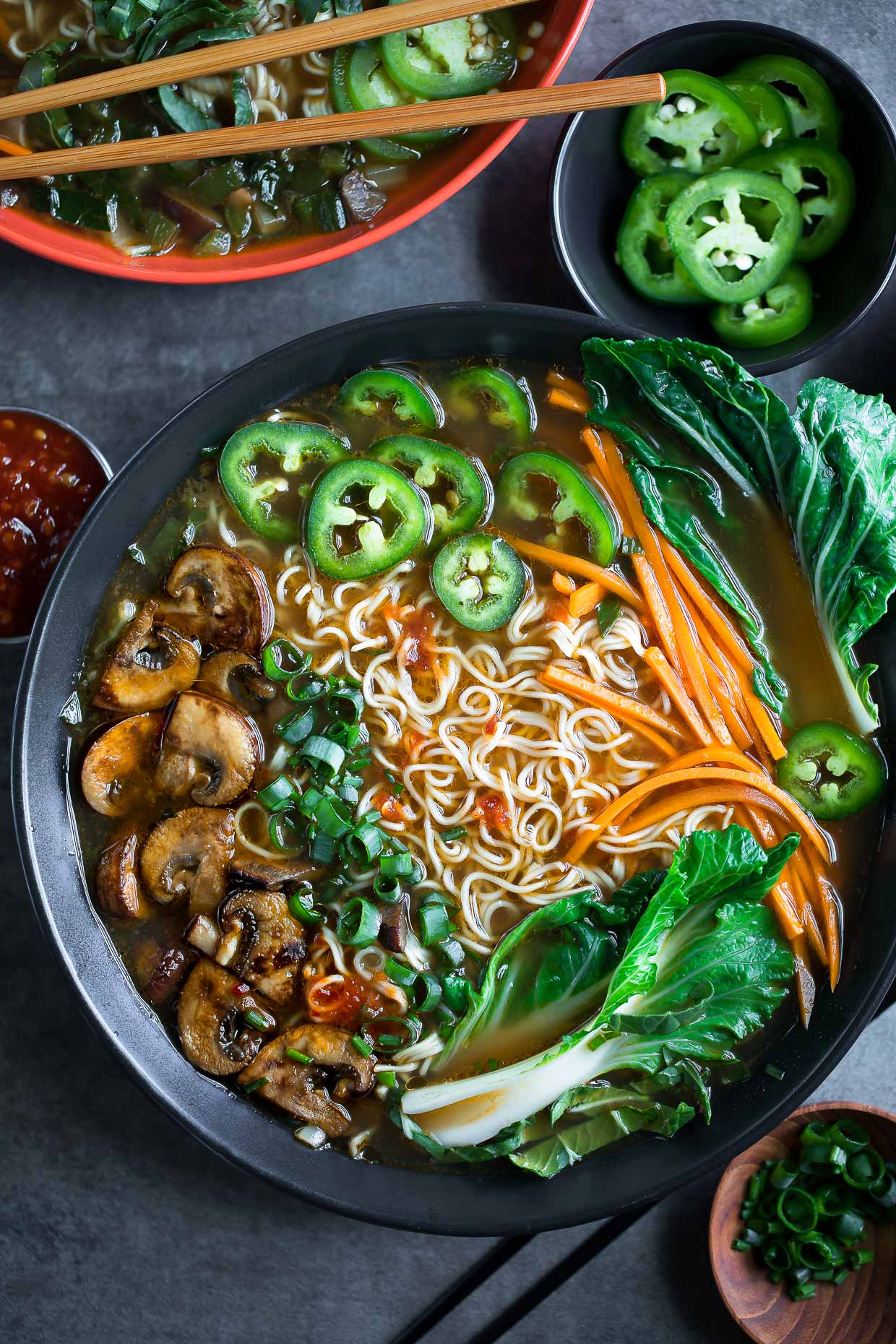 Mushroom Ramen Soup - Vegetarian + Vegan - Peas and Crayons
