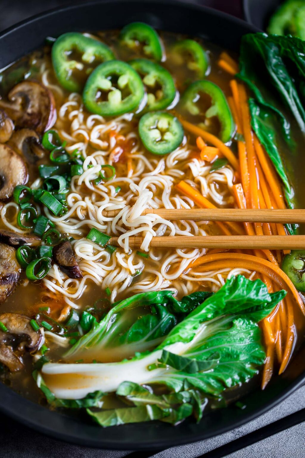 Mushroom Ramen Soup Vegetarian + Vegan Peas and Crayons
