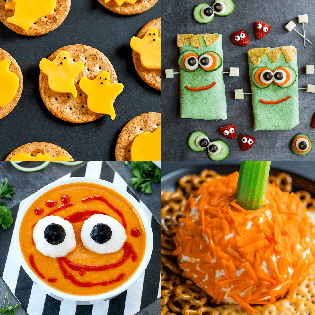 Healthy Halloween Recipes Collage