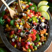 Mexican Quinoa Bowls with Black Beans and Sweet Potato